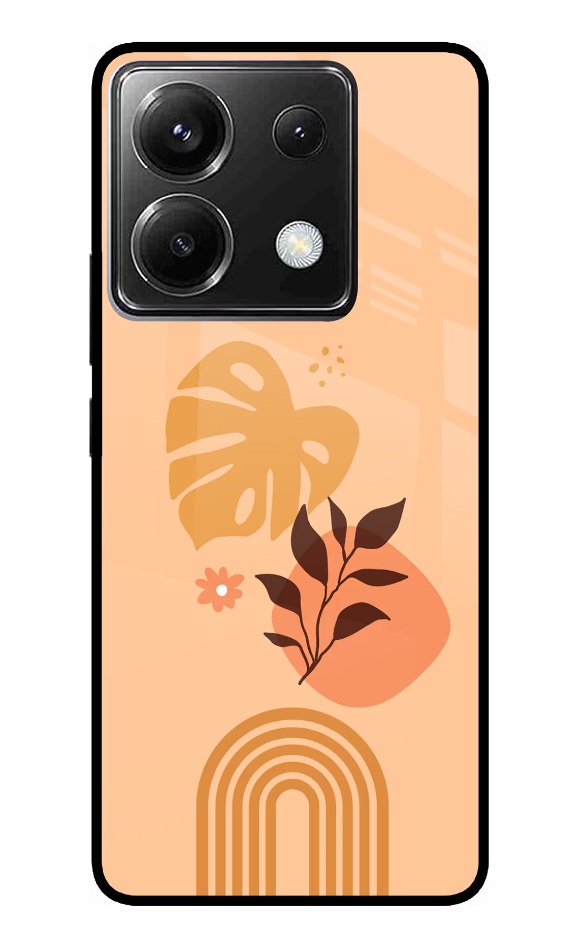 Bohemian Art Poco X6 Glass Case Back Cover by Casekaro
