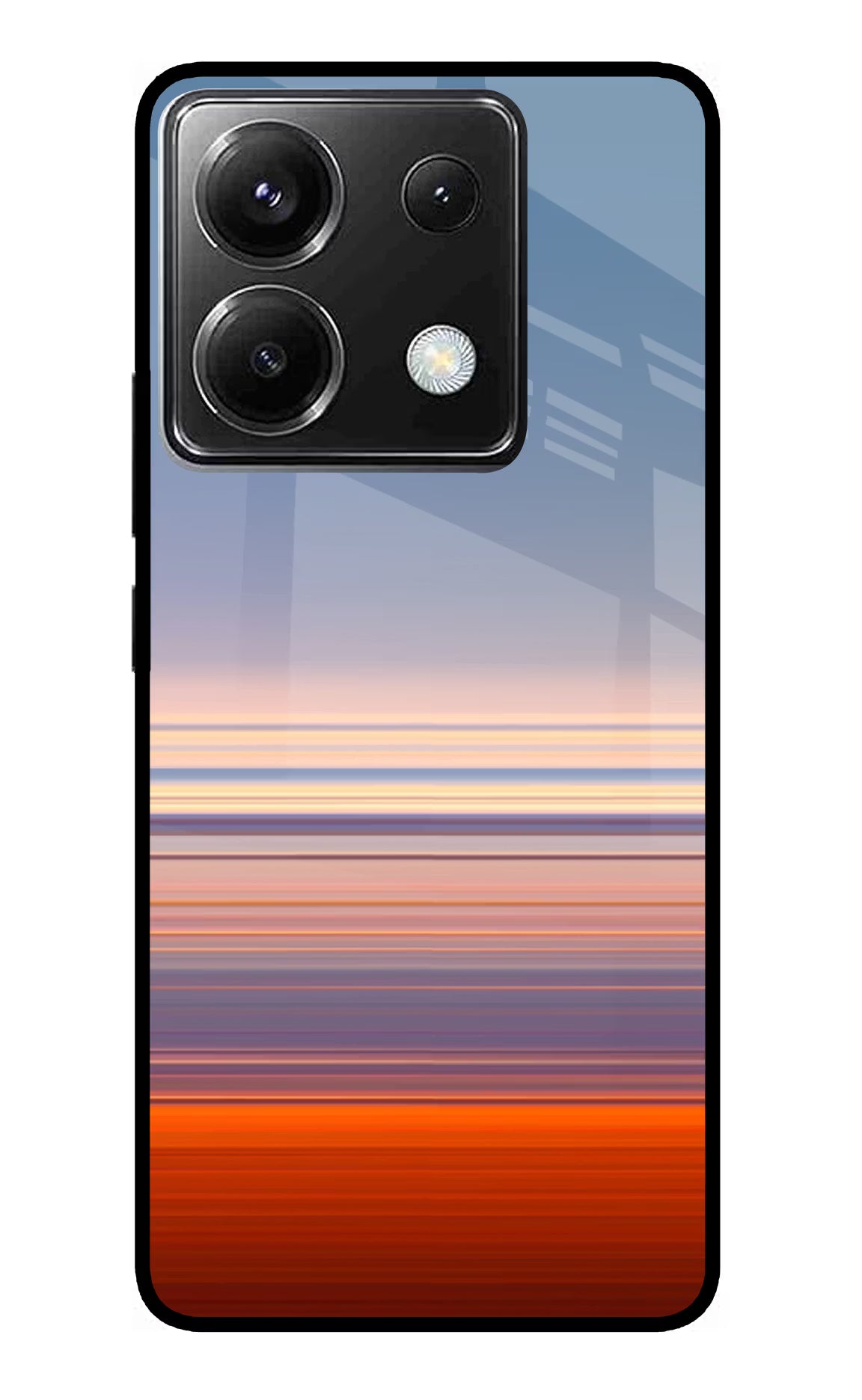 Morning Colors Poco X6 Glass Case Back Cover by Casekaro