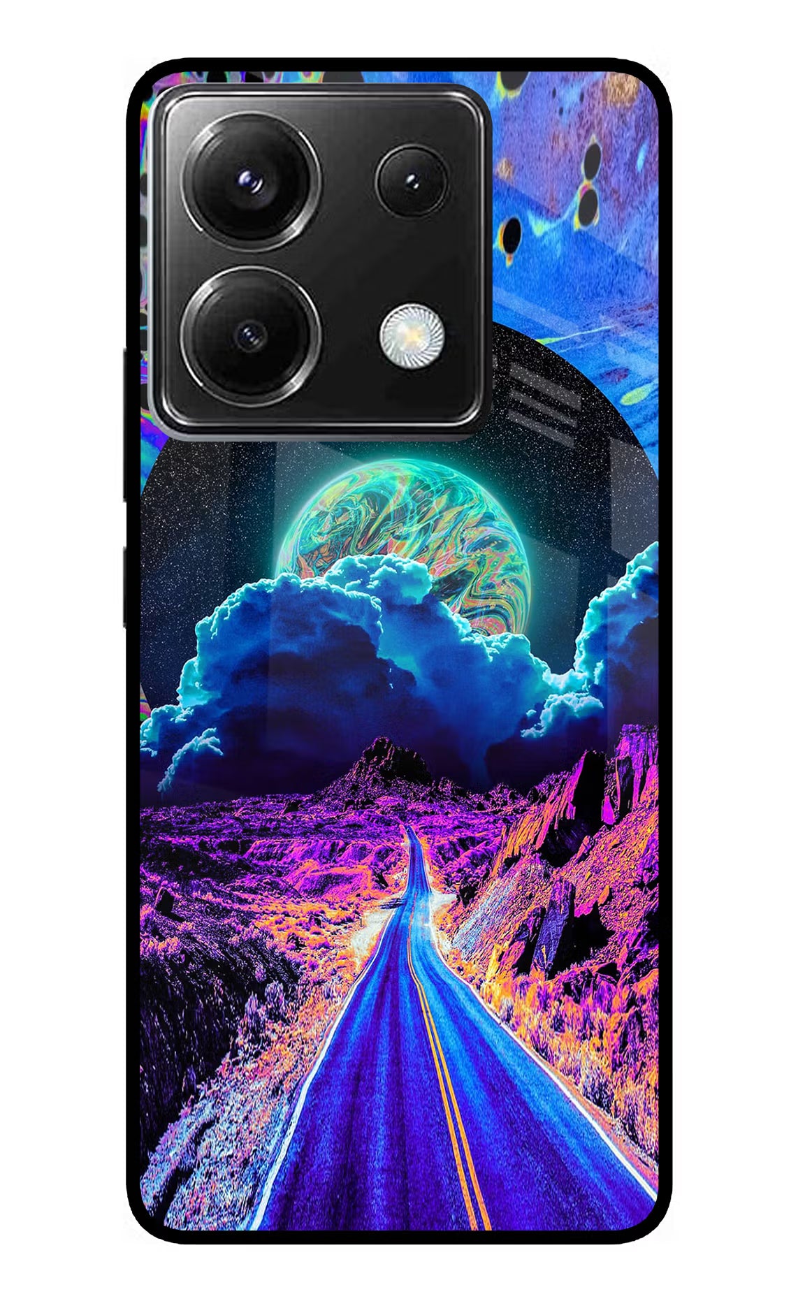Psychedelic Painting Poco X6 Glass Case