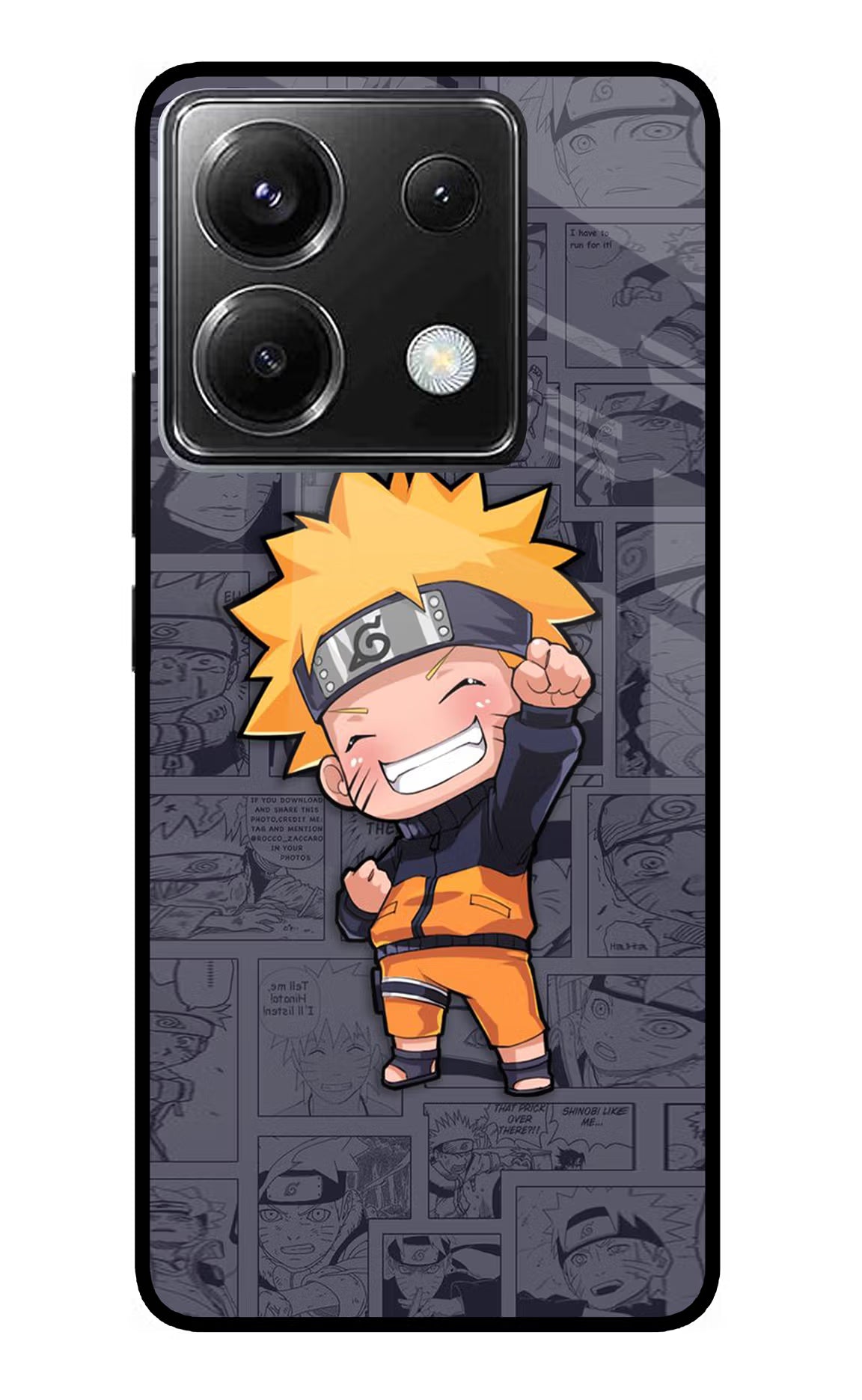 Chota Naruto Poco X6 Glass Case Back Cover by Casekaro