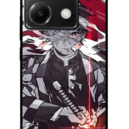 Demon Slayer Poco X6 Glass Case