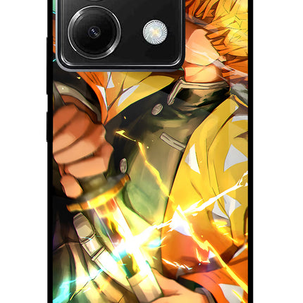Demon Slayer Poco X6 Glass Case