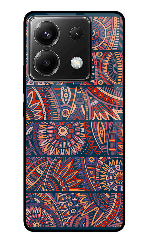 African Culture Design Poco X6 Glass Case