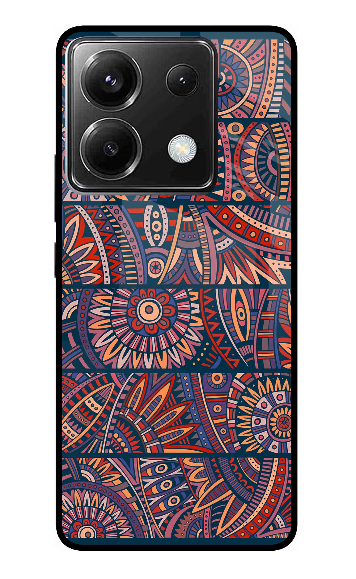 African Culture Design Poco X6 Glass Case Back Cover by Casekaro