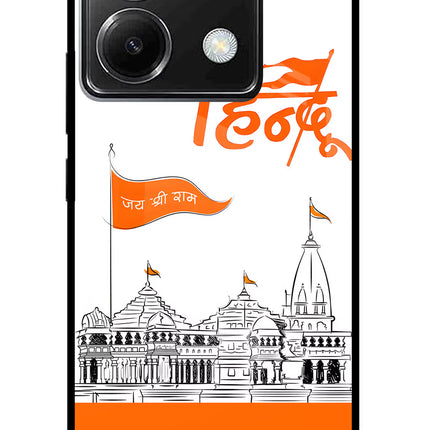Jai Shree Ram Hindu Poco X6 Glass Case