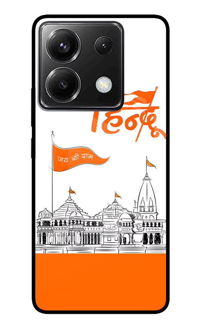 Jai Shree Ram Hindu Poco X6 Glass Case