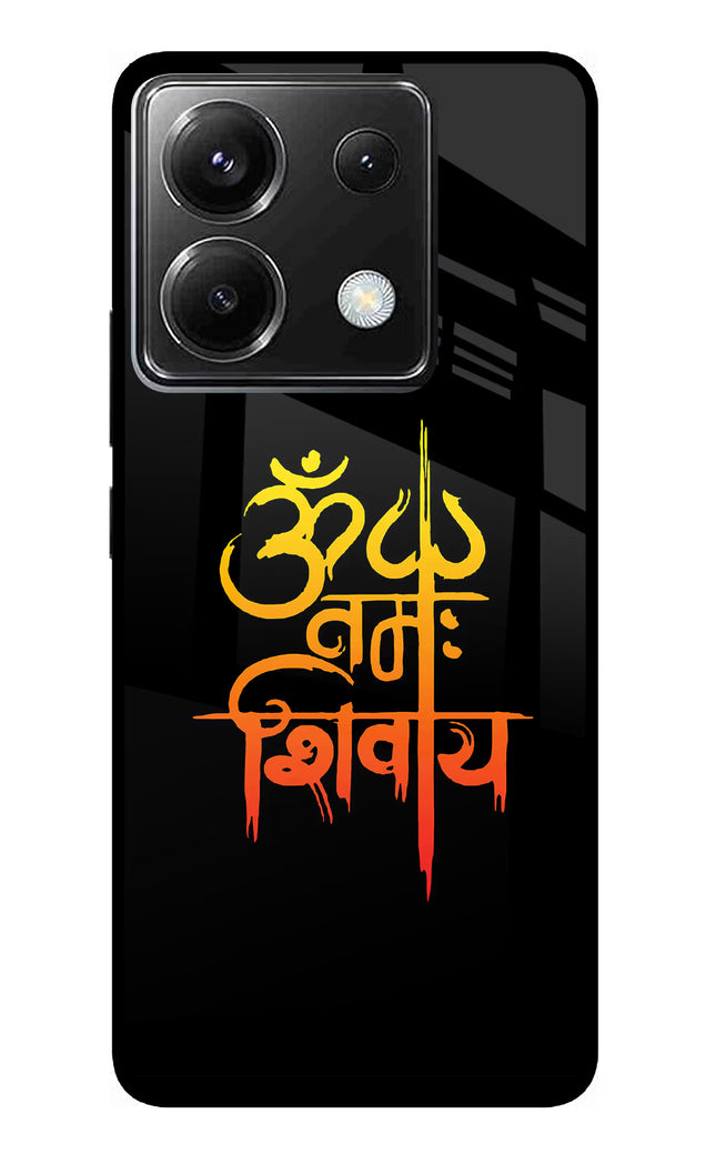 Om Namah Shivay Poco X6 Glass Case