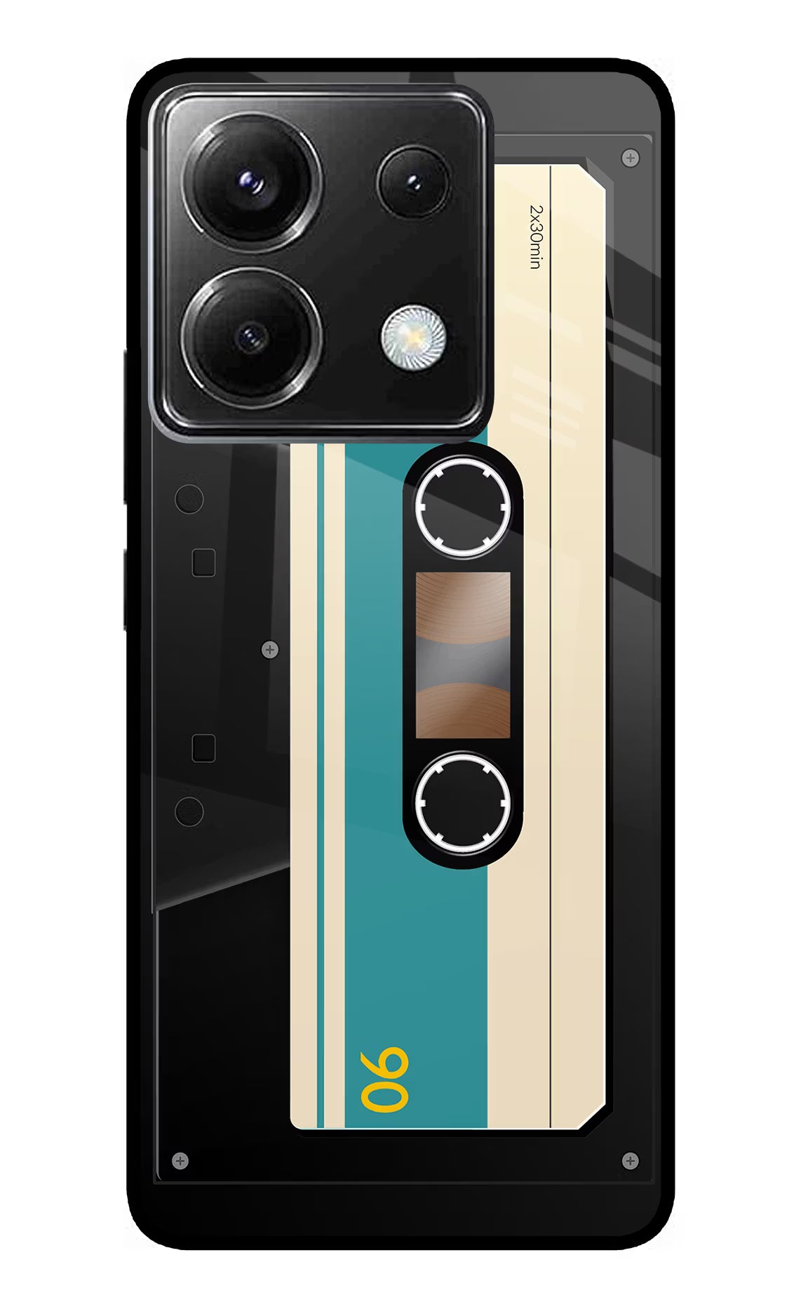 Cassette Poco X6 Glass Case Back Cover by Casekaro