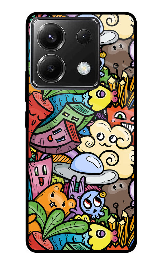 Veggie Doodle Poco X6 Glass Case