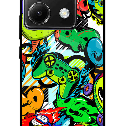 Game Doodle Poco X6 Glass Case