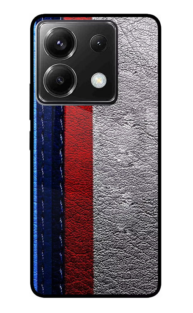 BMW Stripes Poco X6 Glass Case
