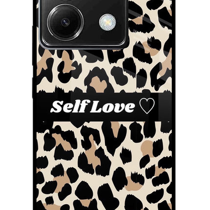 Leopard Print Self Love Poco X6 Glass Case