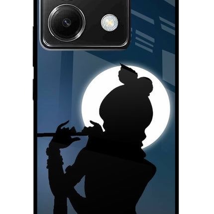 Shri Krishna Silhouette Poco X6 Glass Case