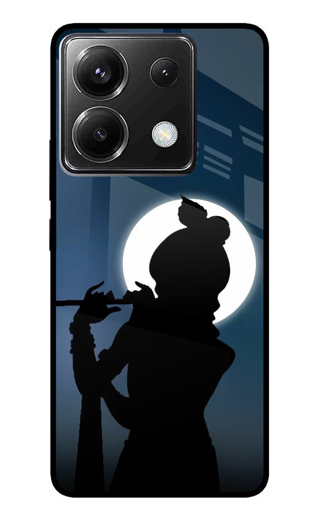 Shri Krishna Silhouette Poco X6 Glass Case
