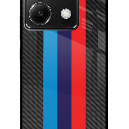 BMW Stripes Pattern Poco X6 Glass Case