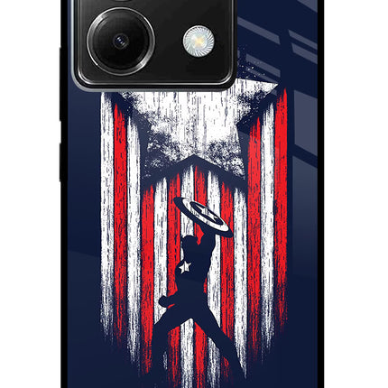 Captain America Marvel Art Poco X6 Glass Case
