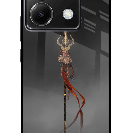 Shiv Trishul Poco X6 Glass Case