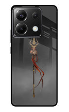 Shiv Trishul Poco X6 Glass Case