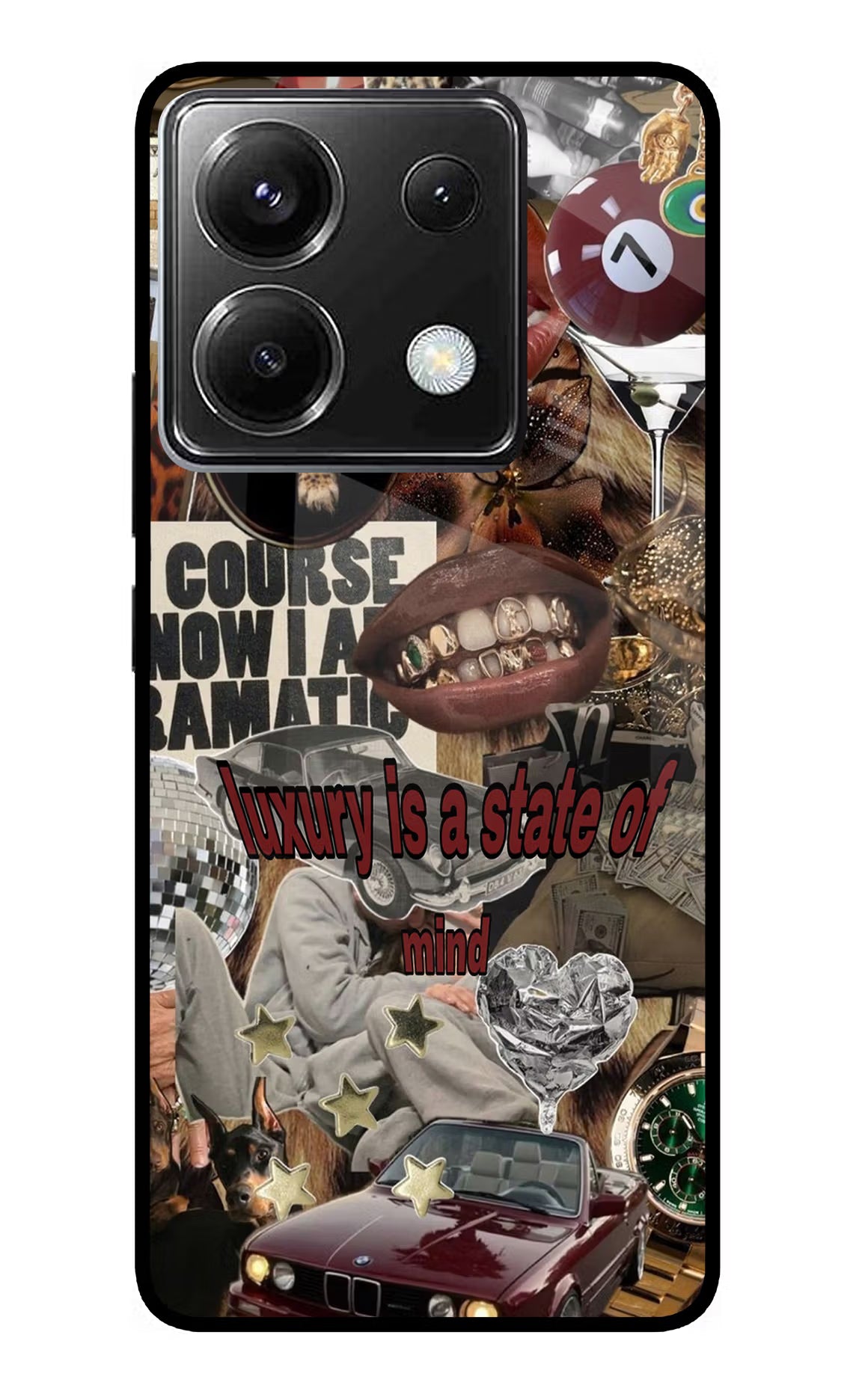 Luxury Poco X6 Glass Case Back Cover by Casekaro