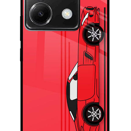 Red Velocity Poco X6 Glass Case