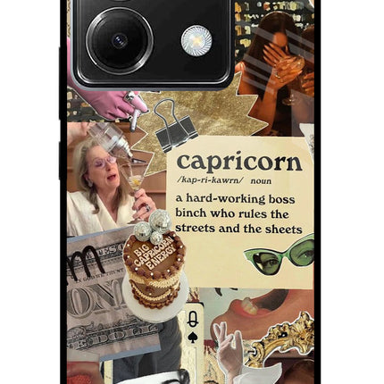 Capricorn Zodiac Poco X6 Glass Case
