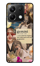 Gemini Zodiac Poco X6 Glass Case