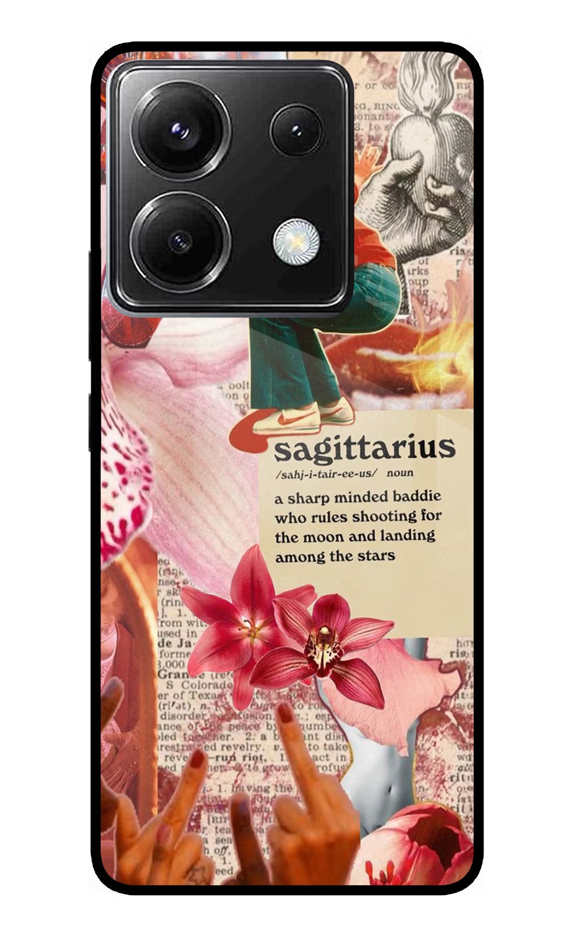 Sagittarius Zodiac Poco X6 Glass Case Back Cover by Casekaro