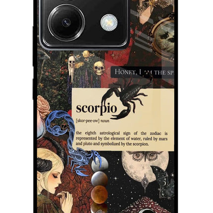 Scorpio Zodiac Poco X6 Glass Case Back Cover by Casekaro