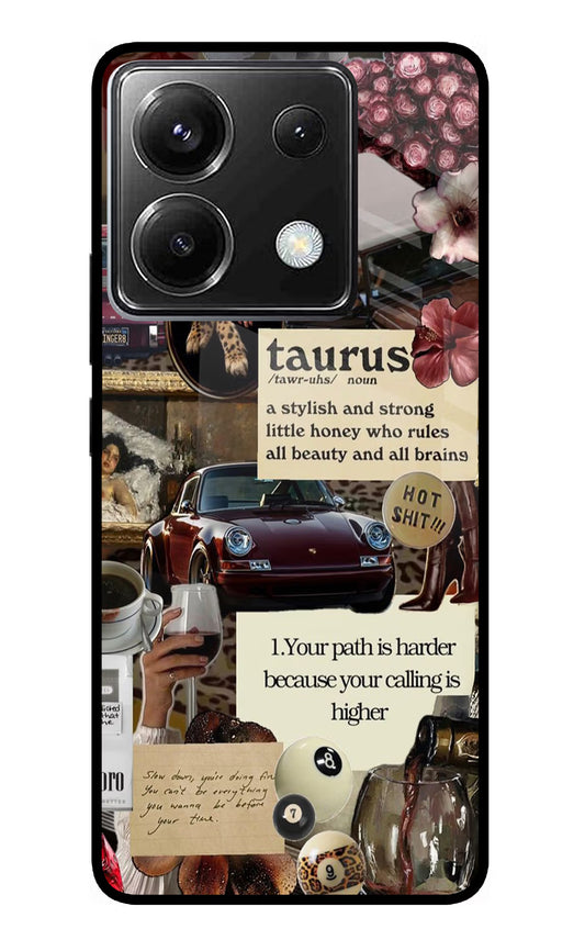 Taurus Zodiac Poco X6 Glass Case