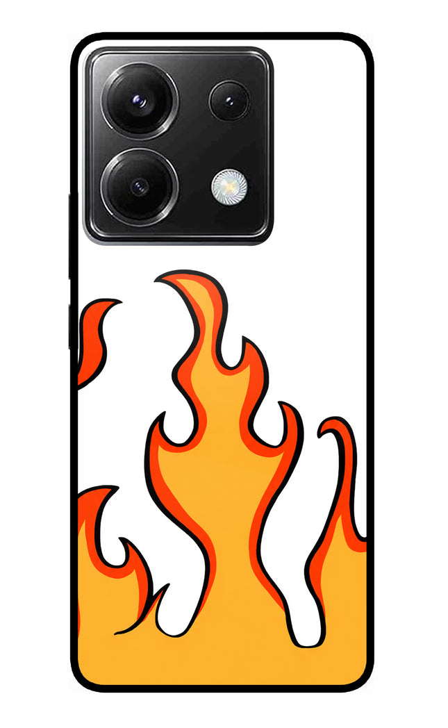 Fired Up – White Poco X6 Glass Case