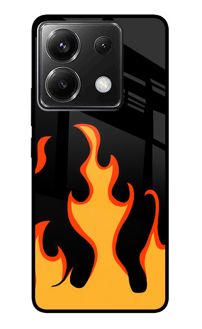 Fired Up – Black Poco X6 Glass Case