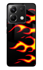 Side Sweep Flames Poco X6 Glass Case