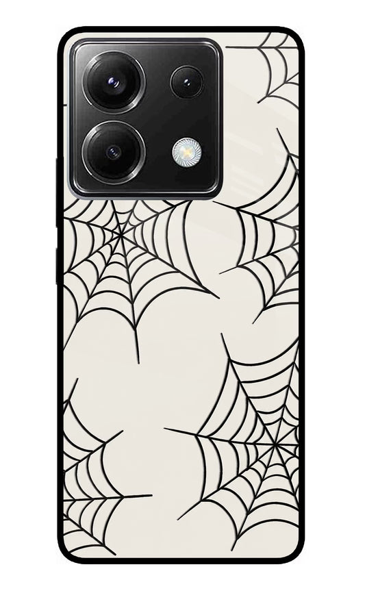 Spider Web Poco X6 Glass Case