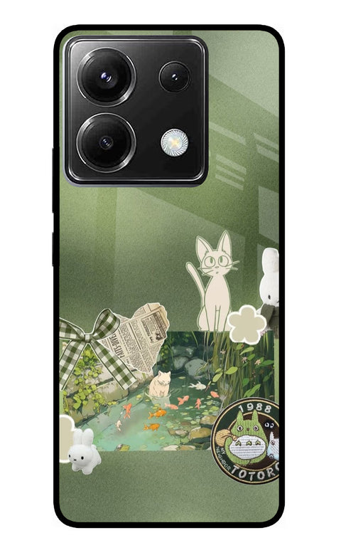 Aesthetic anime Poco X6 Glass Case