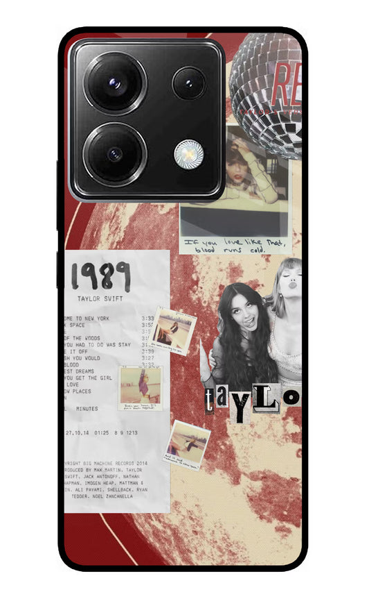 Taylor Swift Poco X6 Glass Case
