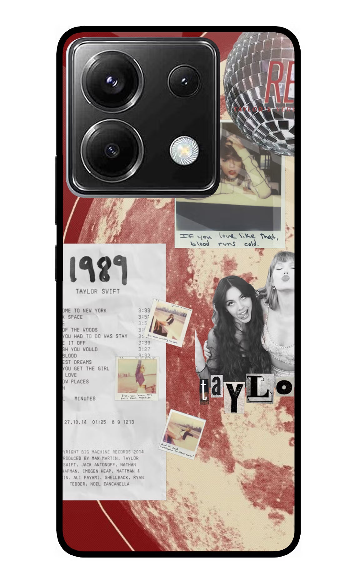 Taylor Swift Poco X6 Glass Case Back Cover by Casekaro