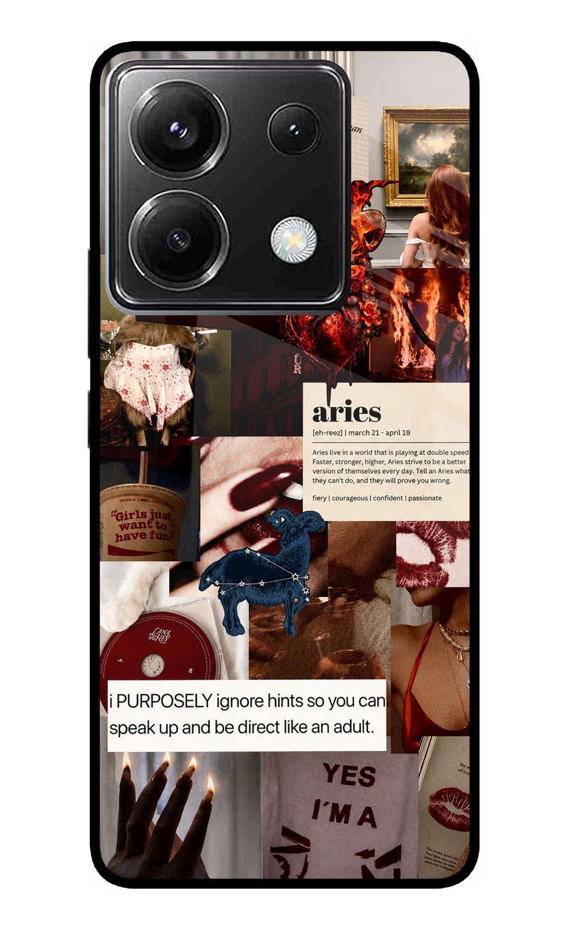 Zodiac Aries Poco X6 Glass Case