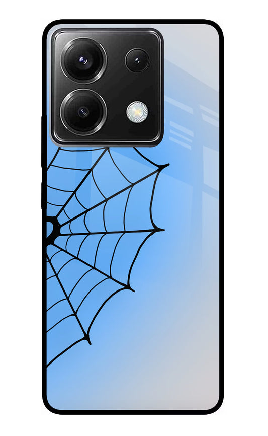 Blue Web Poco X6 Glass Case