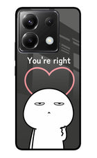 You're Right Poco X6 Glass Case