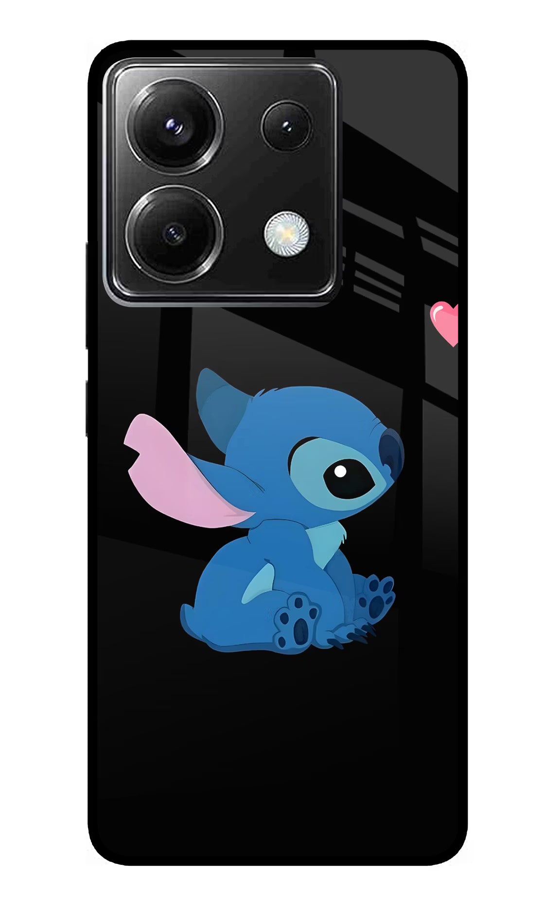Stitch Crush Poco X6 Glass Case