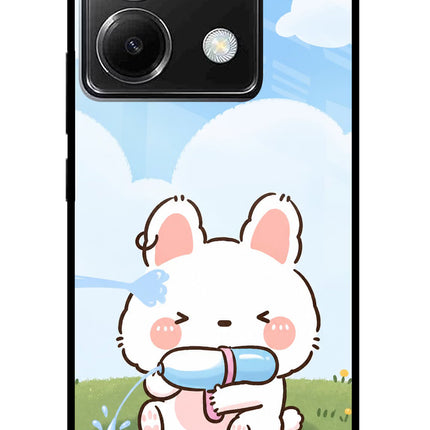 Bunny Treat Poco X6 Glass Case