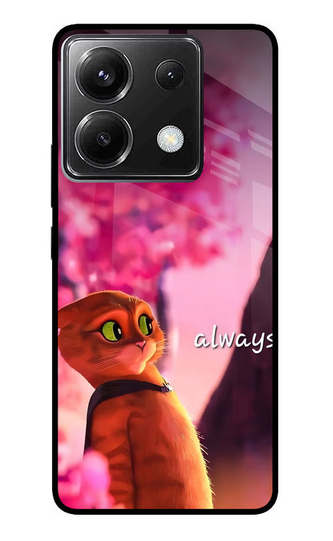 Always Cat Poco X6 Glass Case