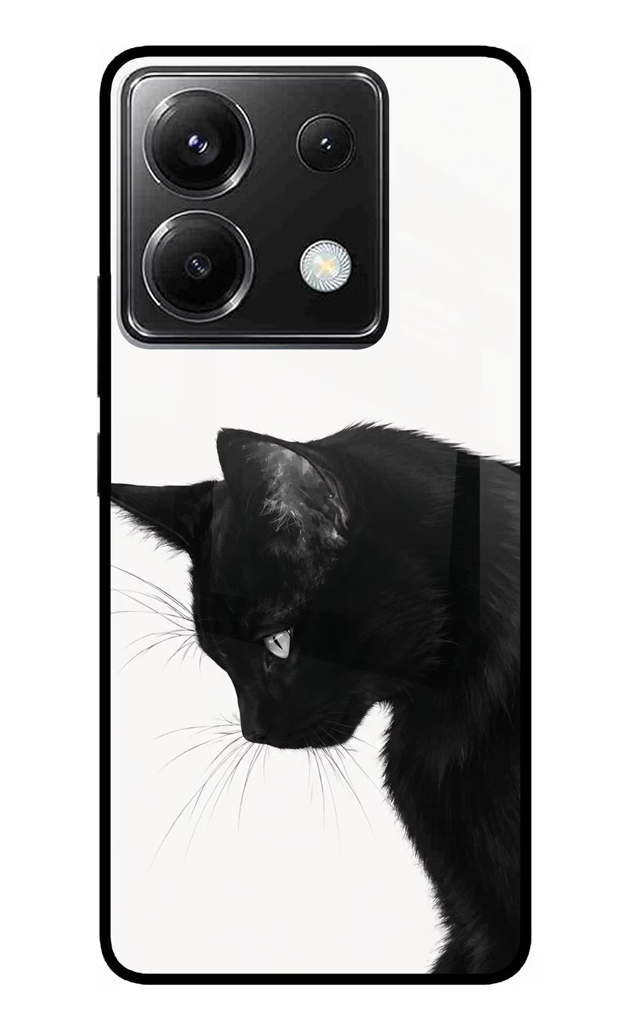 Shadow Gaze Poco X6 Back Cover, Glass case