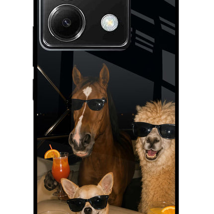 Party Squad Poco X6 Glass Case