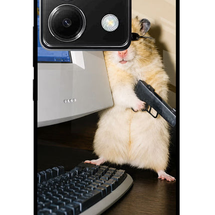 Hacker Hamster Poco X6 Glass Case