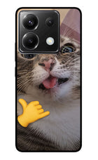 Silly Cat Call Poco X6 Glass Case