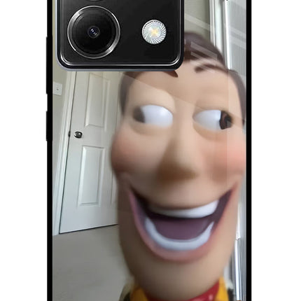 Side Eye Woody Poco X6 Glass Case