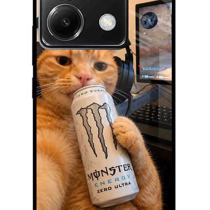 Gamer Cat Energy Poco X6 Glass Case