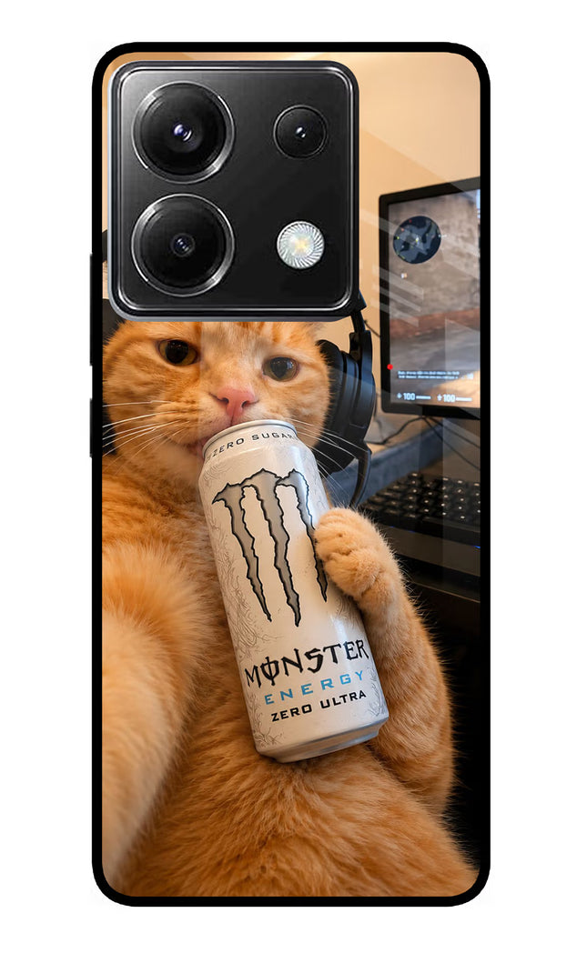 Gamer Cat Energy Poco X6 Glass Case
