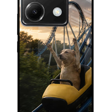 Rollercoaster Dog Poco X6 Glass Case